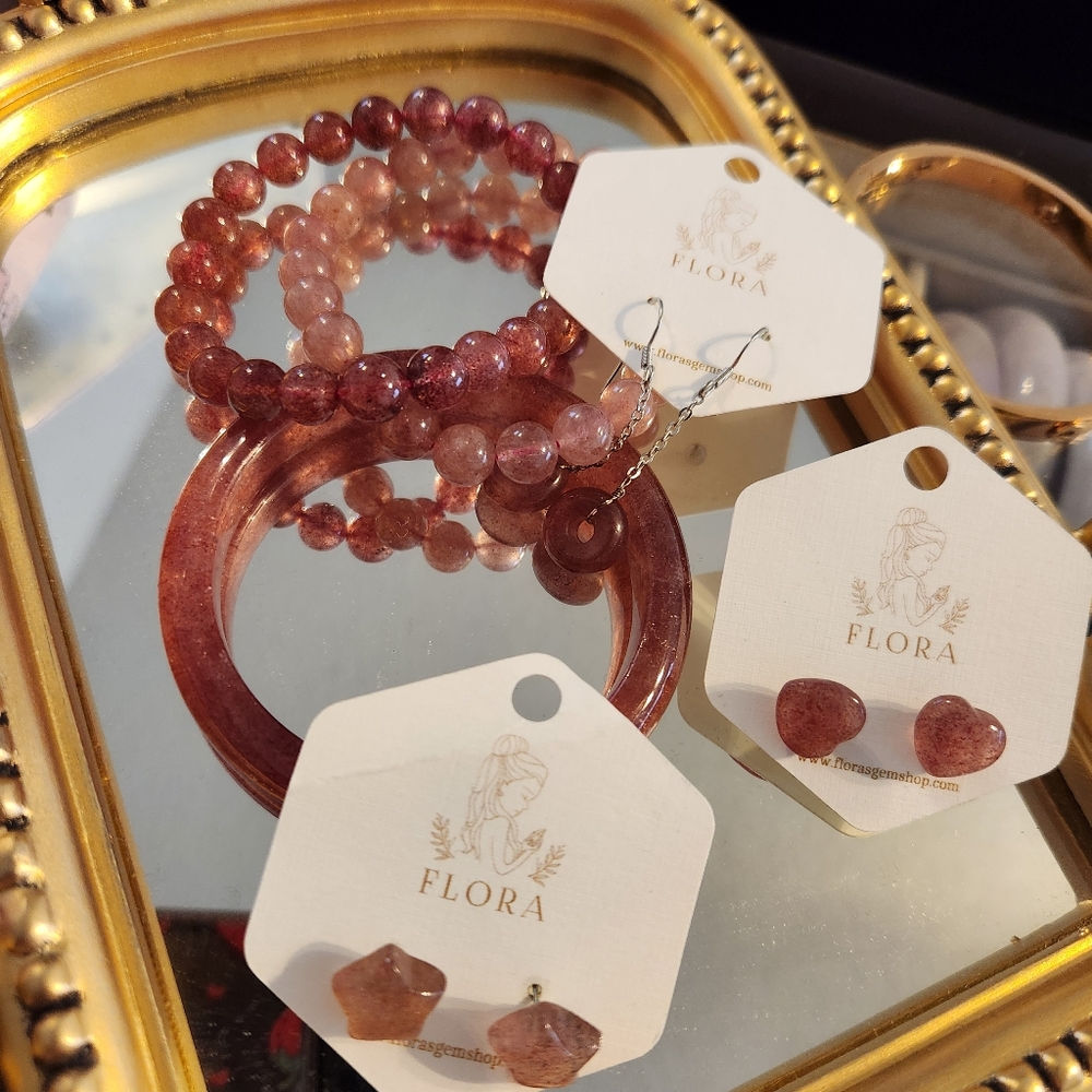Strawberry quartz set